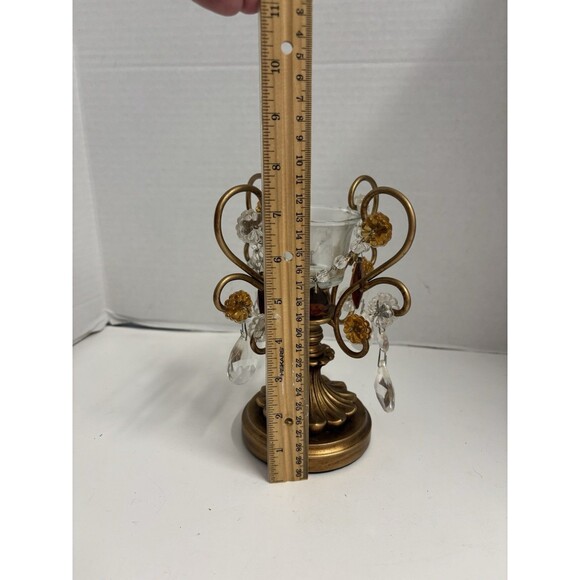 Bronze colored candelabra single light votive candle taper great decor Chandelie - Picture 4 of 6